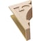 Ekena Millwork 9"W x 18"D x 27"H Classic Mayflower Rough Cedar Woodgrain TimberThane Corbel, Primed Tan CORUR09X18X27MAYRCPR - alternate 2